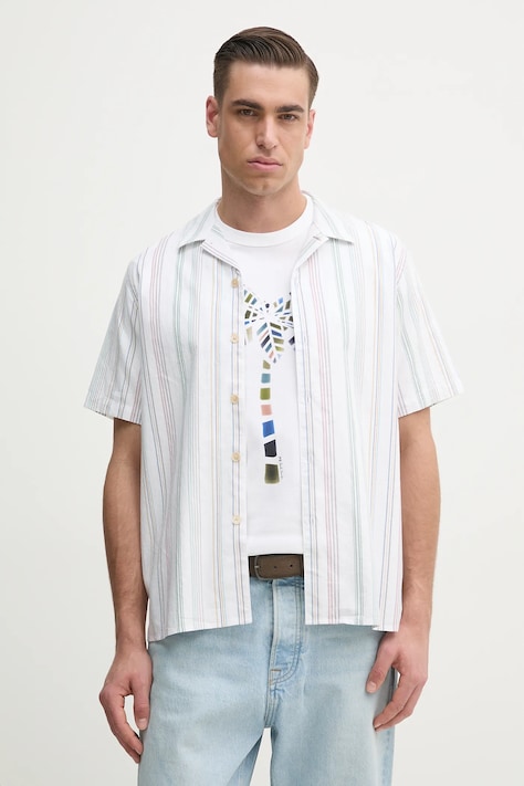 Бавовняна сорочка PS Paul Smith чоловіча колір білий regular M2R.695U.P22264