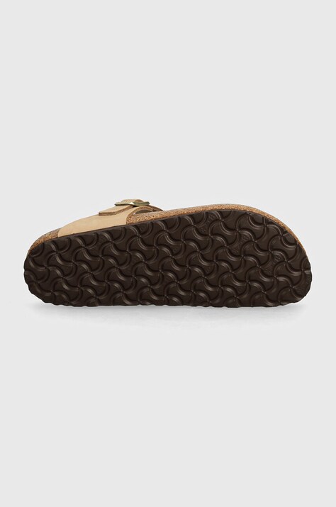 В'єтнамки з нубуку Birkenstock Gizeh SFB — AW24-KLD01K, бежевий — фото 5