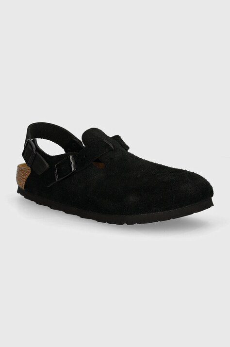 Σανδάλια σουέτ Birkenstock Tokio χρώμα: μαύρο, 1028348