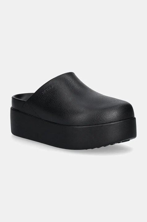 Crocs papuci Dylan Platform Clog femei, culoarea negru, cu platforma, 209869