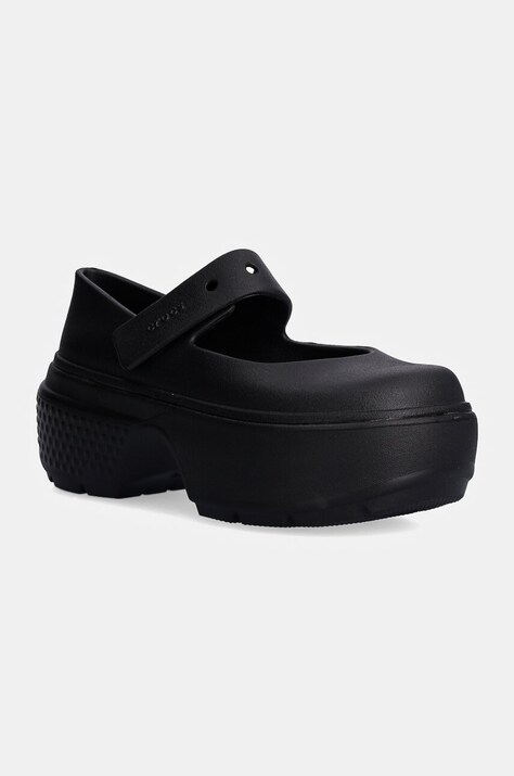 Crocs balerini Stomp Mary Jane culoarea negru, 209939