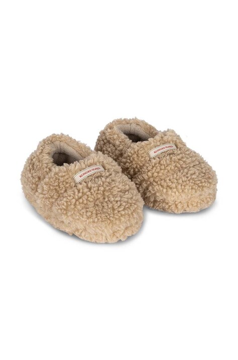 Konges Sløjd papuci copii GLOBE FOOTIES culoarea bej, KS101296