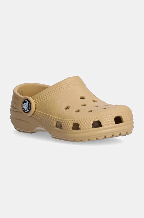 Дитячі шльопанці Crocs CLASSIC CLOG колір бежевий 206990