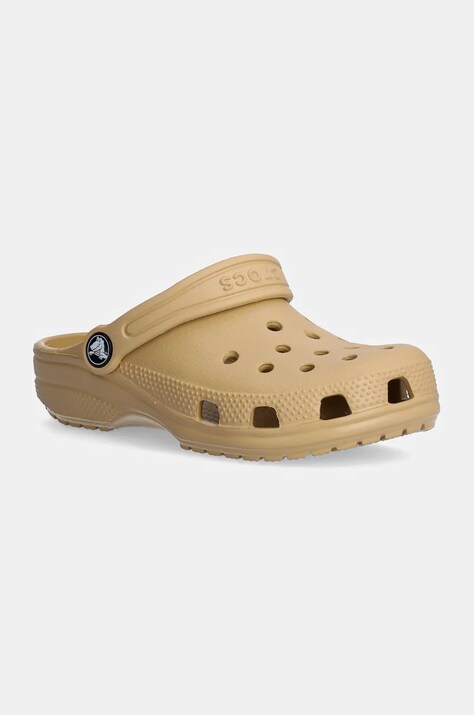 Дитячі шльопанці Crocs CLASSIC CLOG колір бежевий 206991