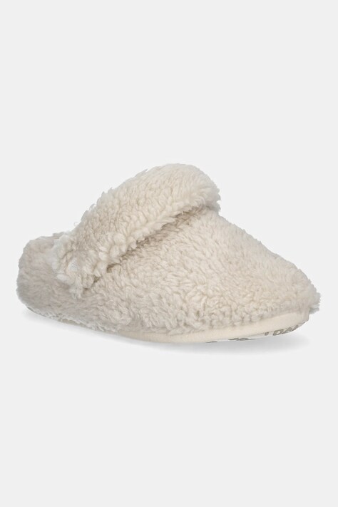 Crocs kapcie dziecięce CLASSIC COZZZY SLIPPER kolor beżowy 210856