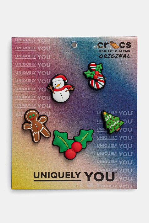 Значки для обуви Crocs Iconic Christmas 5 Pack 5 шт цвет зелёный 10014335