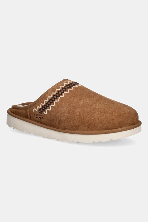 Semišové papuče UGG Classic Slip-On Atherson hnědá barva, 1162330-CHE