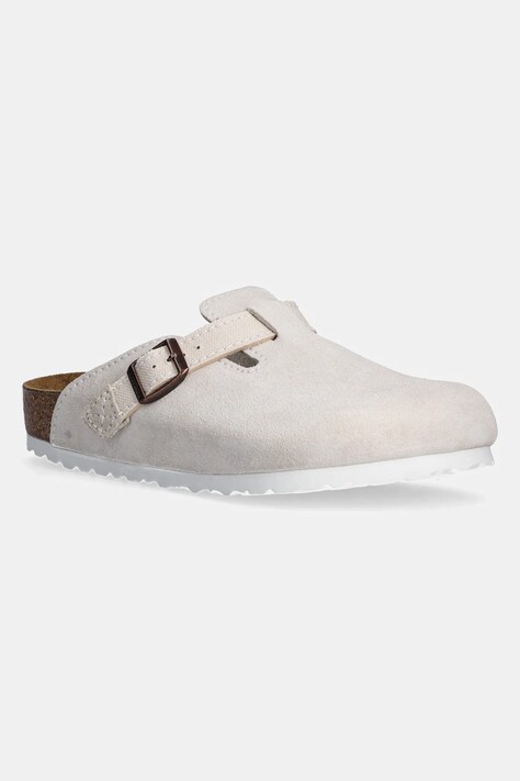 Замшевые шлепанцы Birkenstock Boston мужские цвет бежевый 1028790