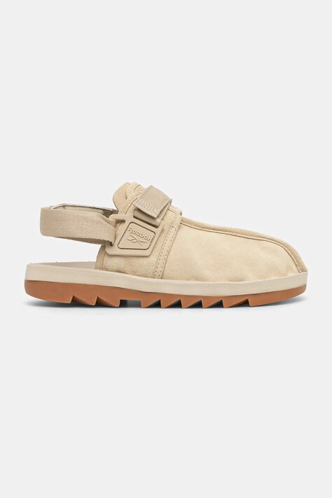Reebok suede sliders Beatnik men's beige color 100210318