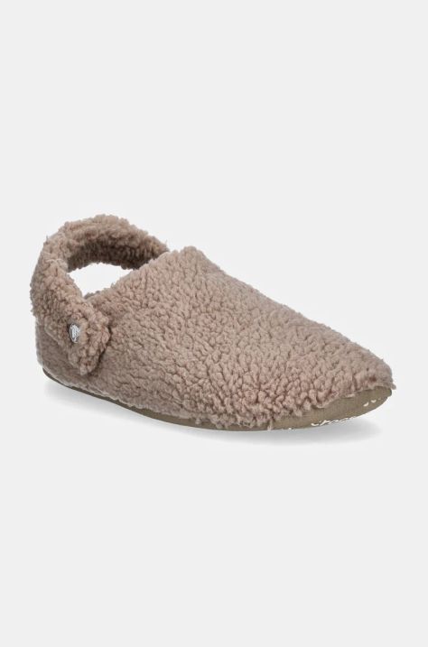 Παντόφλες Crocs Classic Cozzy Slipper χρώμα: μπεζ, 209386