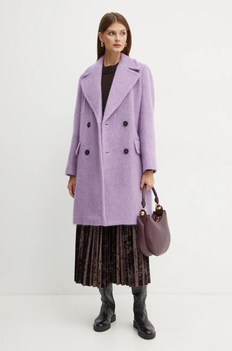 Weekend Max Mara cappotto in lana colore violetto  2425016032600