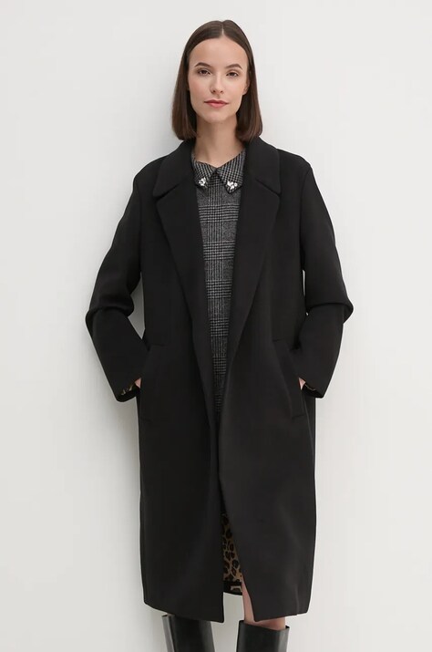 Joop! palton femei, culoarea negru, de tranzitie, desfacut, 30043459