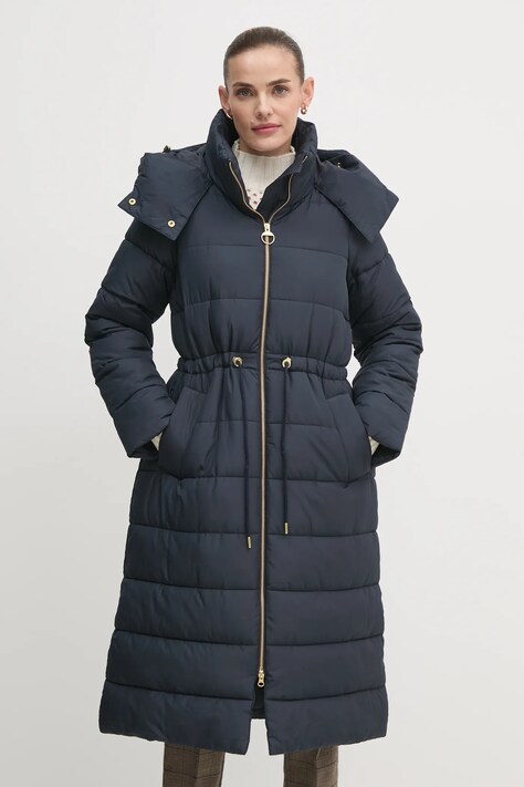 Barbour geacă Mannue Puffer femei, culoarea bleumarin, de iarnă, LQU1782