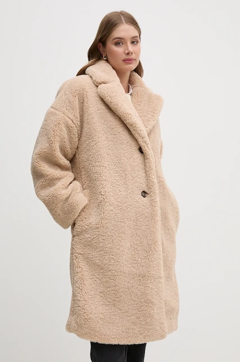 Barbour palton Ambani Casual Coat femei, culoarea bej, de tranzitie, LCA0341