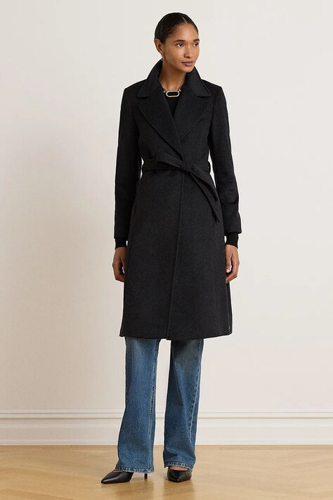Lauren Ralph Lauren Płaszcz z dodatkiem wełny szary 297962169