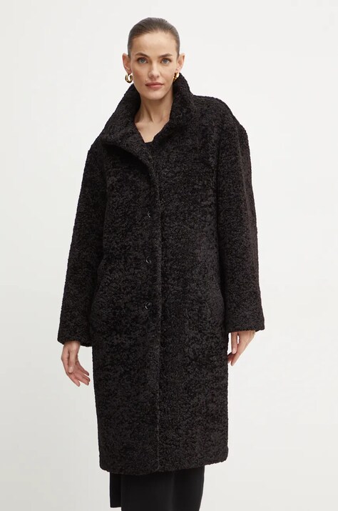 Plašč Boss Orange ženski, črna barva, 50535901