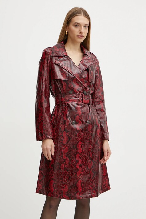 Guess trenci BRIANA femei, culoarea roșu, de tranziție, W4BL06 WGHP0