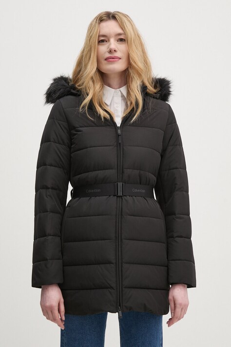 Calvin Klein geaca femei, culoarea negru, de iarna, K20K207726