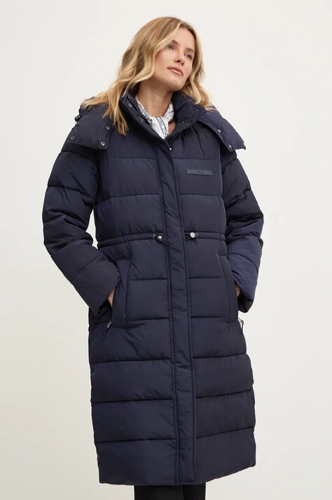 Calvin Klein geaca femei, culoarea albastru marin, de iarna, K20K207740