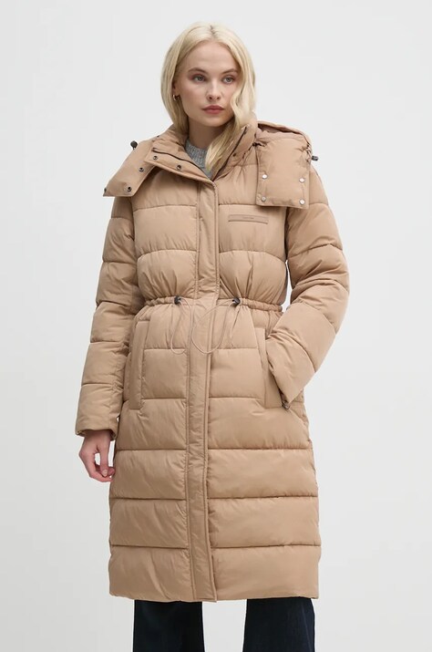 Calvin Klein geaca femei, culoarea gri, de iarna, K20K207740