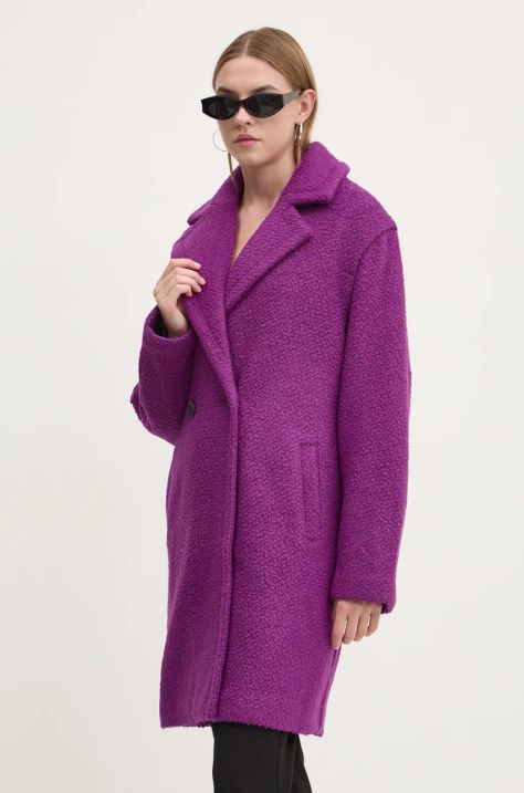 Desigual cappotto con aggiunta di lana AMBERES colore violetto  24WWEW50