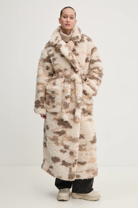 Пальто UGG женское цвет бежевый переходное 1158693