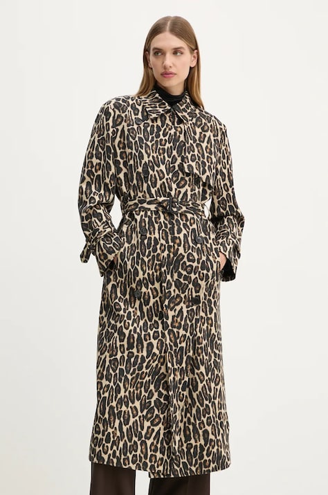 Volnen plašč Theory bež barva, O0801408