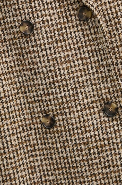 Пальто з домішкою вовни A.L.C. Tanner — AW24-KPD0G5, бежевий — фото 5