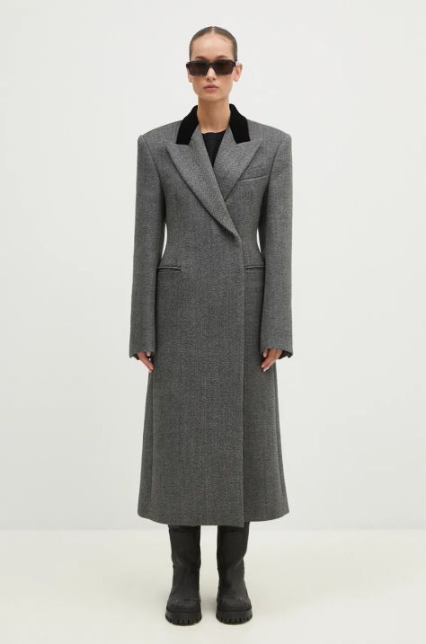 Sportmax wool coat Liuto2 gray color 2422016053600