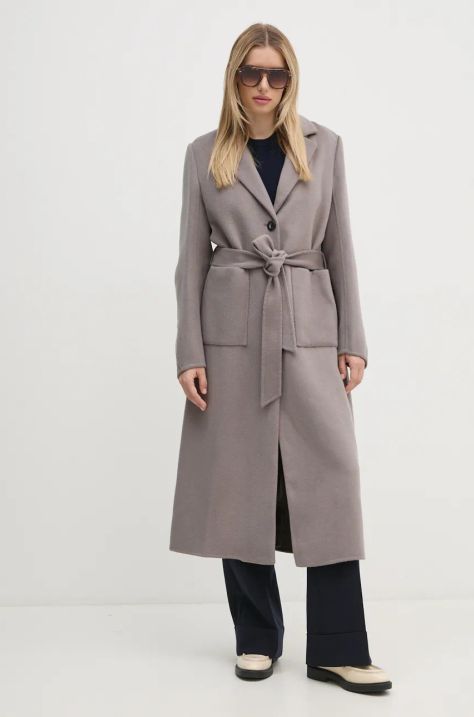 DIANE VON FURSTENBERG cappotto in lana colore grigio  DVFCL3S004