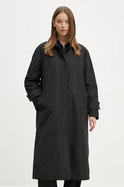 Sandro Ferrone palton femei, culoarea negru, de tranzitie, oversize, SFS15YBEALASKA