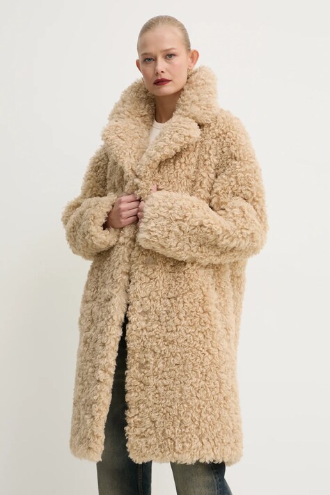 Kaput Stand Studio Camille Cocoon Coat za žene, boja: bež, za prijelazno razdoblje, oversize, 61137-9061