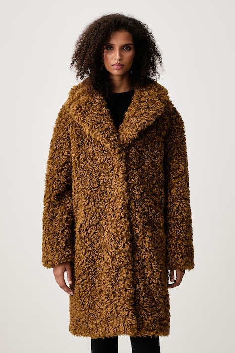 Stand Studio Camille Cocoon Coat пальто из искусственного меха для женщин коричневое 61137-9061