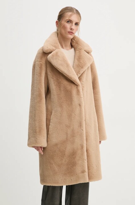 Пальто Stand Studio Camille Cocoon Coat жіноче колір коричневий перехідне oversize 61137-9070