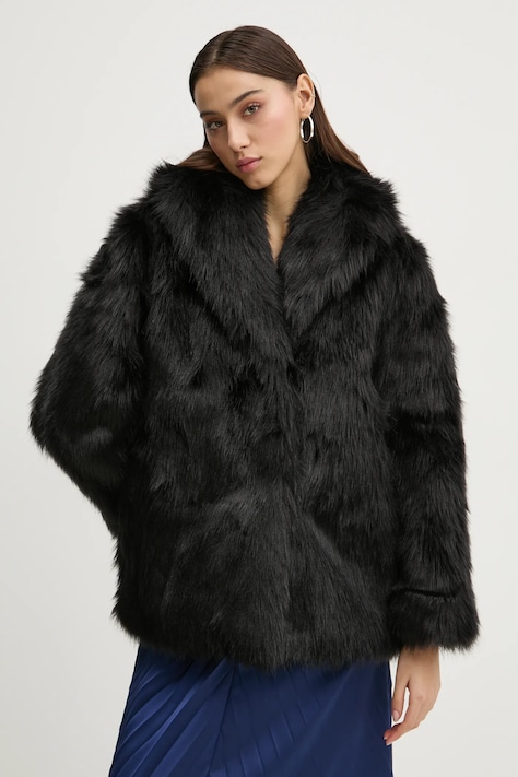 Abercrombie & Fitch płaszcz damski kolor czarny przejściowa KI144-4188