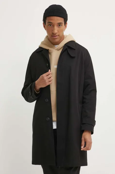 Kabát HUGO pánsky, čierna farba, prechodný, 50517771