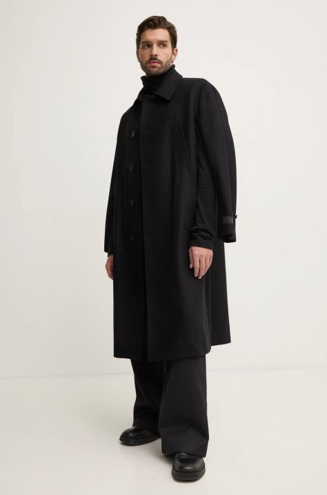 MM6 Maison Margiela cappotto in lana colore nero  SH2AA0008.S52207