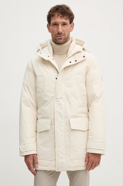 Tommy Hilfiger geaca de puf barbati, culoarea bej, de iarna, MW0MW36595