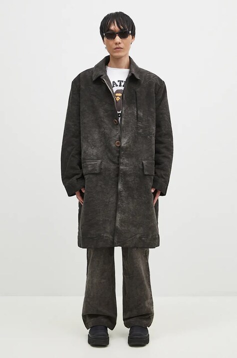 Бавовняне пальто Rick Owens Jumbo Mac колір сірий зимове oversize DU02D2968.MO