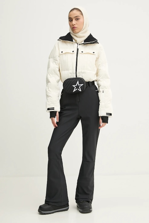 Péřová lyžařská kombinéza Perfect Moment Helen béžová barva, W3000929