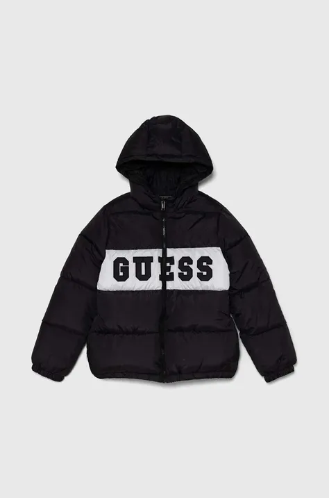 Otroška jakna Guess črna barva, L4YL16 WGB60