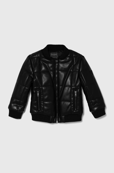 Guess geaca bomber pentru copii culoarea negru, N4YL11 WE8D0