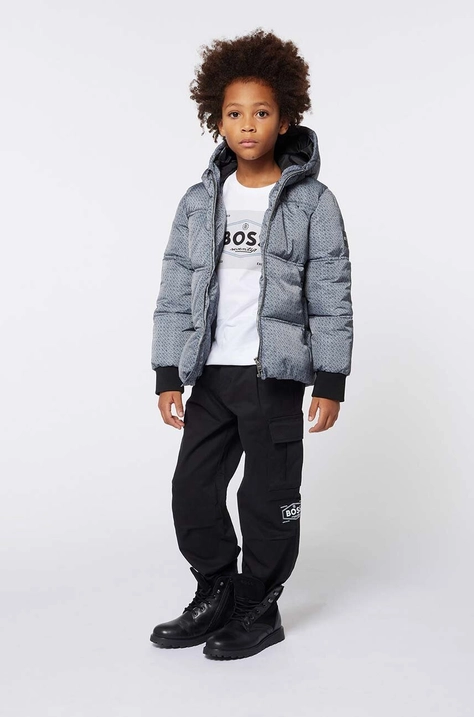 BOSS giacca per bambini colore grigio J51244