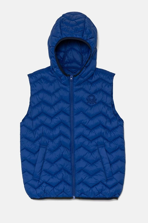 United Colors of Benetton gilet da bambino colore blu 2TWDCJ00R