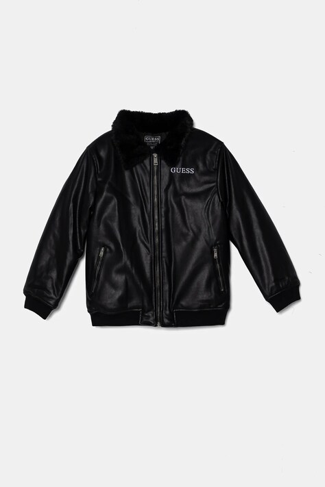 Guess geaca bomber pentru copii culoarea negru, L4BL07 WGSM0