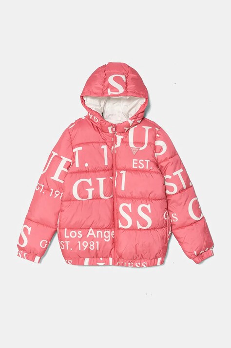Guess geaca copii culoarea roz, H4BJ05 WCFM0