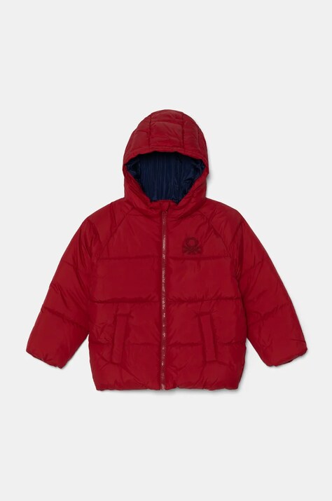 United Colors of Benetton geaca copii culoarea bordo, 2WU0GN02W