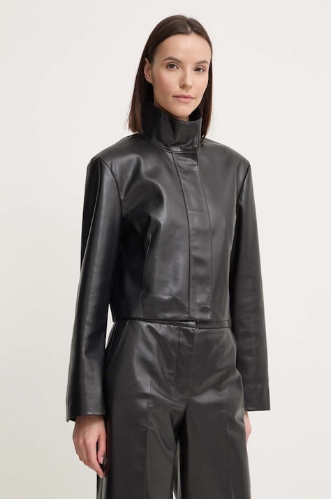 Calvin Klein geaca femei, culoarea negru, de tranzitie, K20K207975