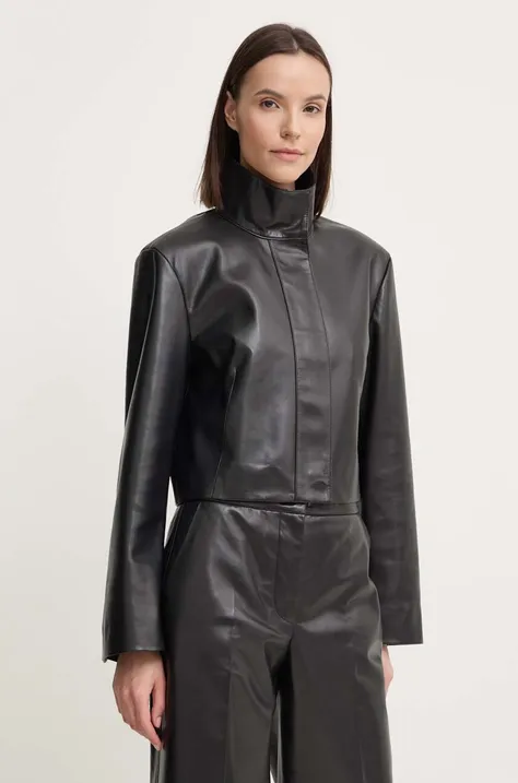 Jakna Calvin Klein za žene, boja: crna, za prijelazno razdoblje, K20K207975