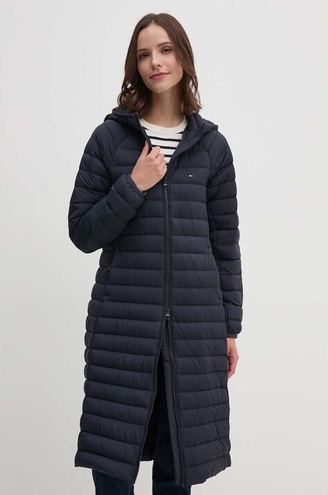 Пуховая куртка Tommy Hilfiger женская цвет синий зимняя WW0WW42349